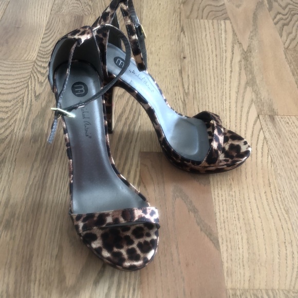 Animal print leopard cheetah dress high heel shoe wedding buckle dance prom - Picture 2 of 6